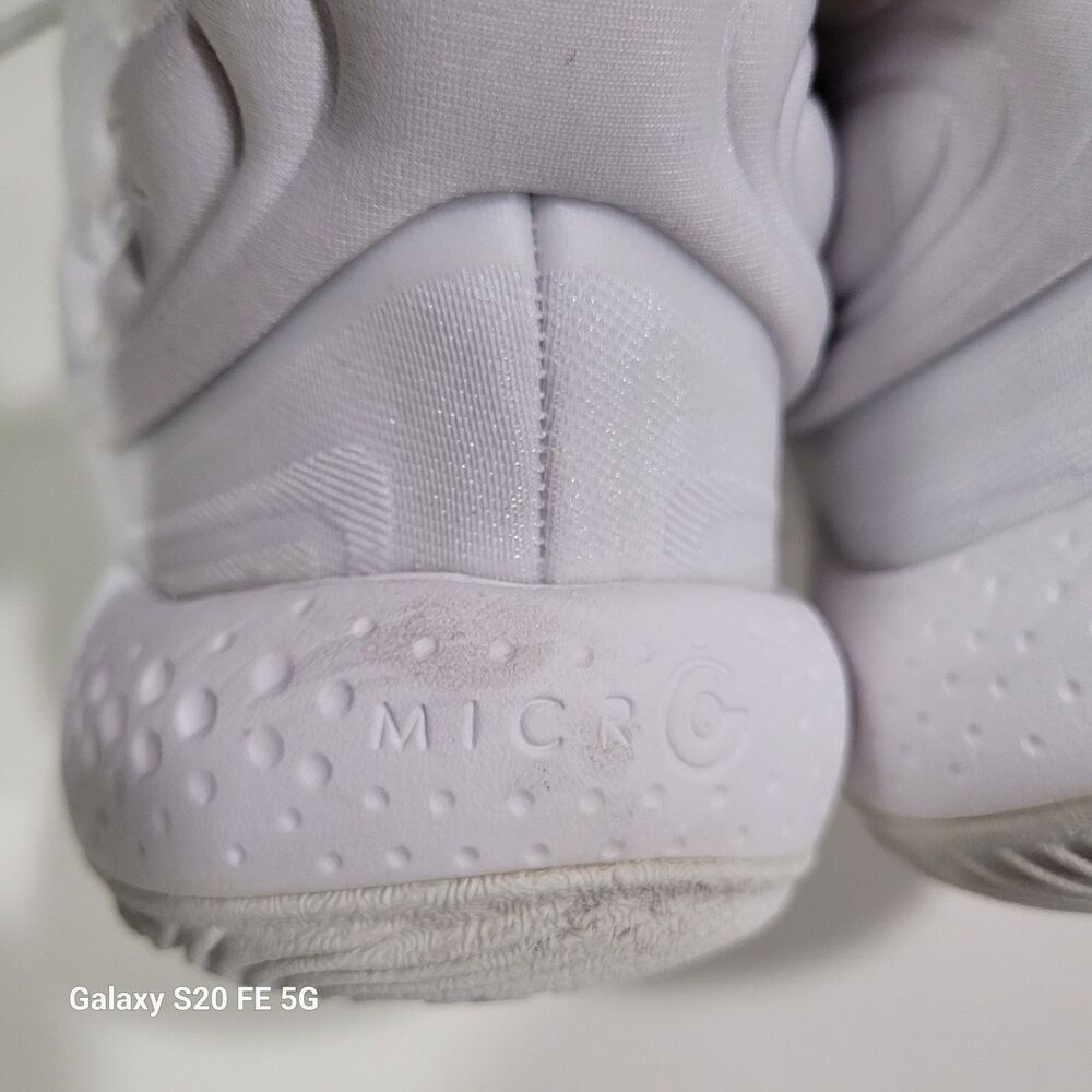 NEW Under Armour UA Unisex Basketball Shoes Micro G Sneakers WHITE M7.5 W9 SB8 - Picture 7 of 11